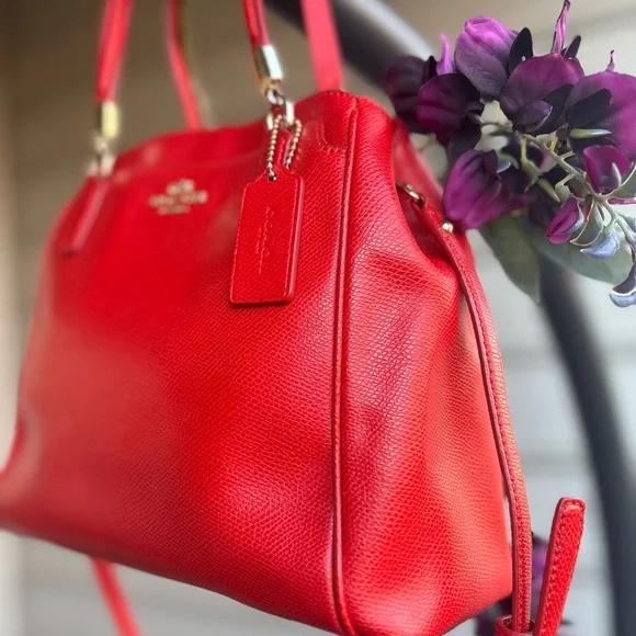 COACH Minetta Medium Satchel | Cardinal Red | Red Hangtag | F34663 | Like-New | - Picture 3 of 12